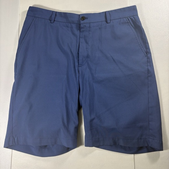Greg Norman Collection Other - Greg Norman Performance Golf Shorts Men Size 34 Blue Pinstripe Stretch Polyester